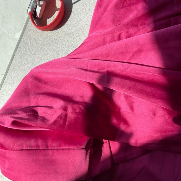 MESHKI FUSIA PINK SATIN PANTS SET - Picture 3 of 7